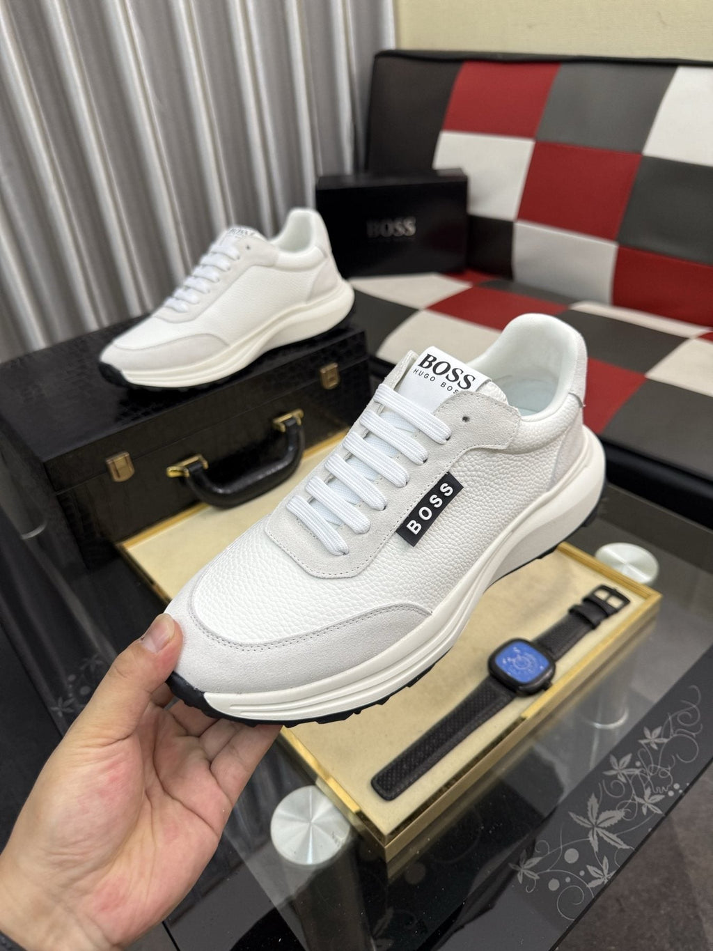 BOSS Men's Panel Low-Top Sneakers