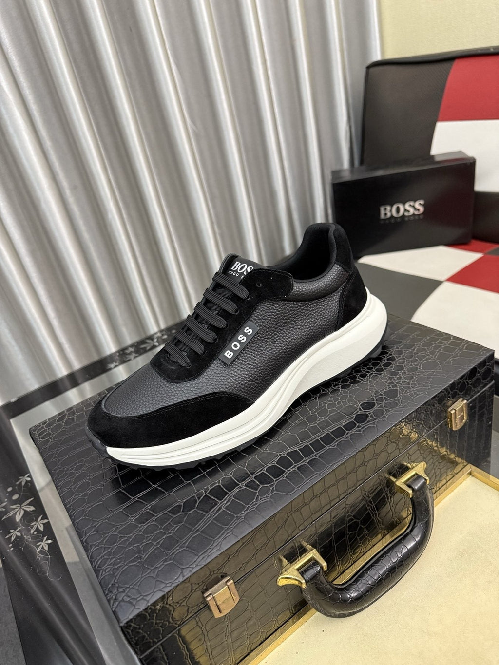 BOSS Men's Panel Low-Top Sneakers