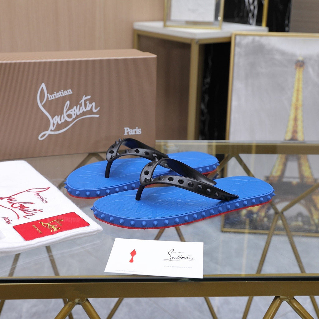 Christian Louboutin Studded Thong Flip-Flop Sandals
