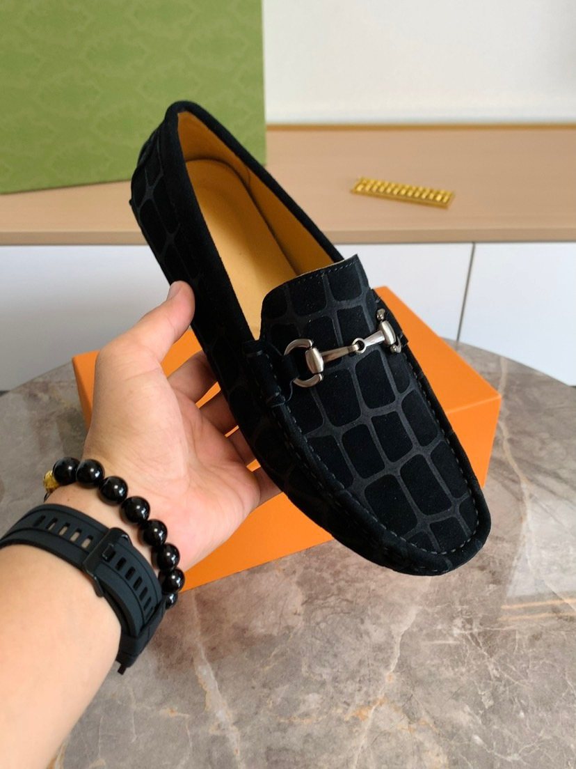 Gucci Men's Textured Horsebit Loafers