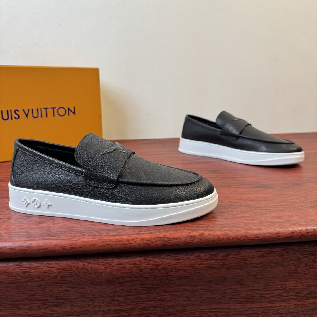 Louis Vuitton Textured Slip-On Loafers