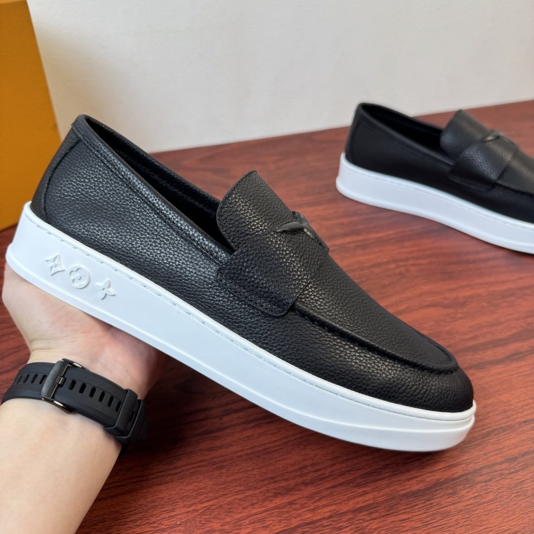 Louis Vuitton Textured Slip-On Loafers
