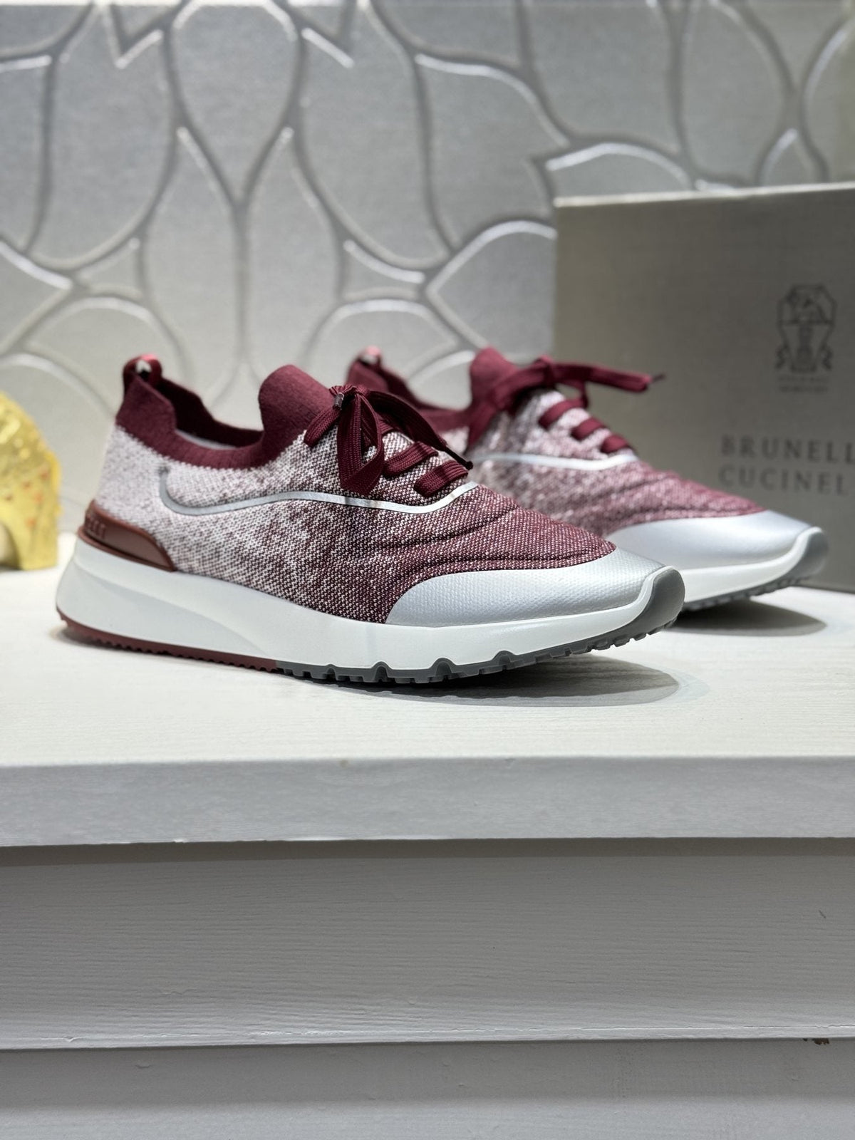 Brunello Cucinelli Knit Low-Top Sneakers - Lace-Up Closure