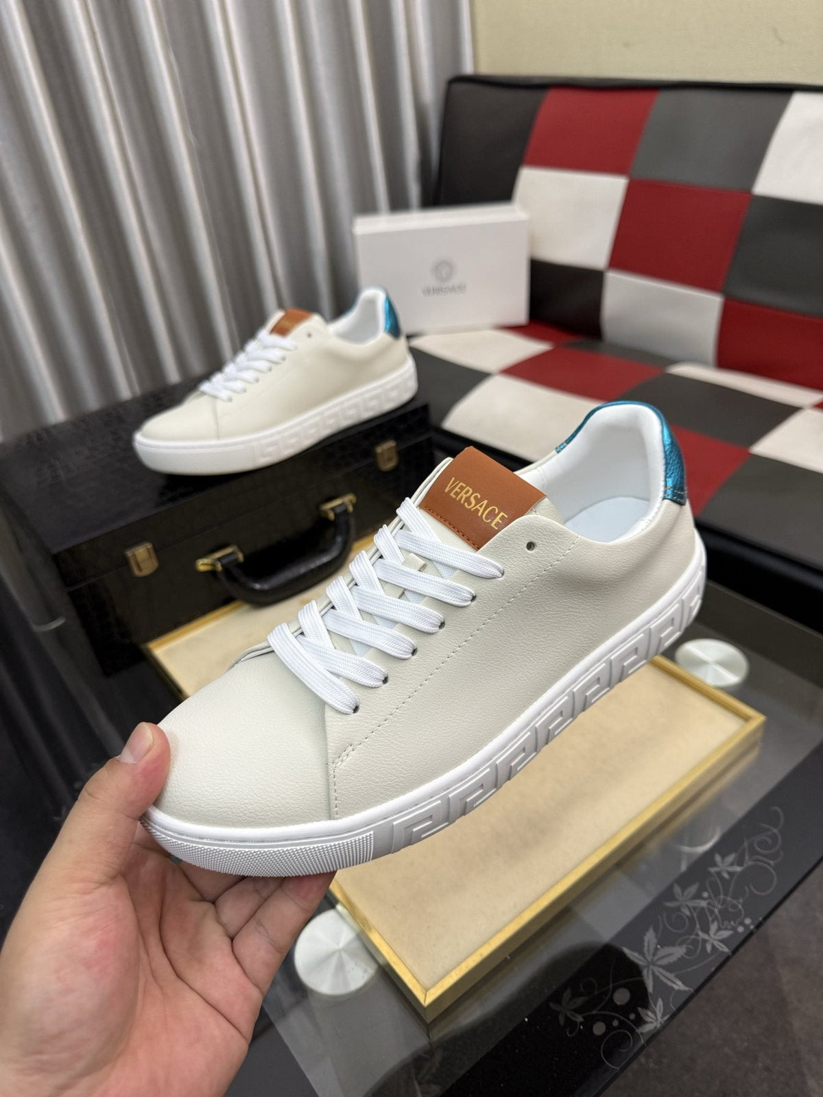 Versace Low-Top Lace-Up Sneakers