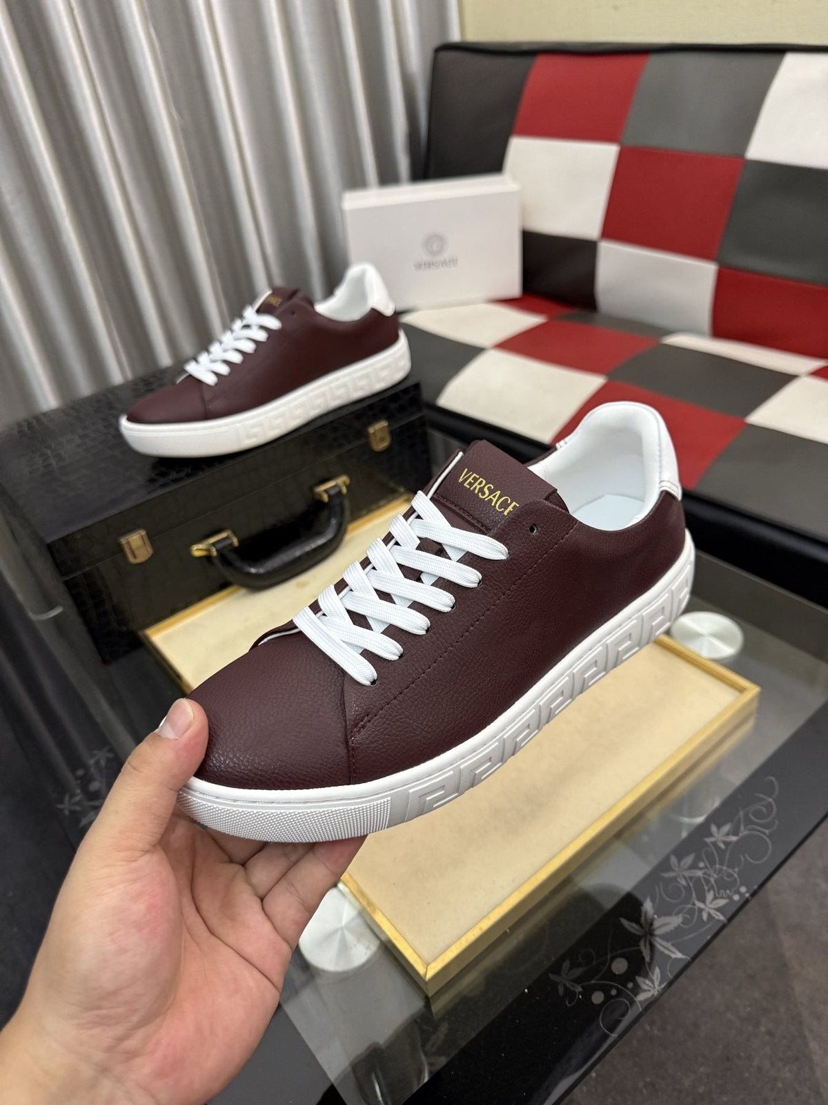 Versace Low-Top Lace-Up Sneakers