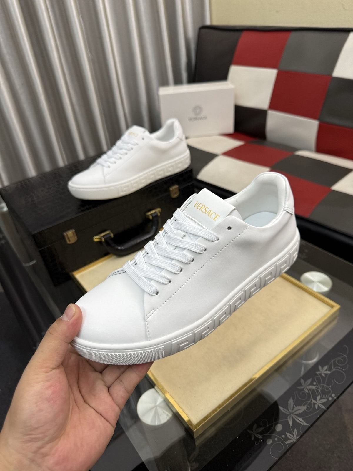 Versace Low-Top Lace-Up Sneakers