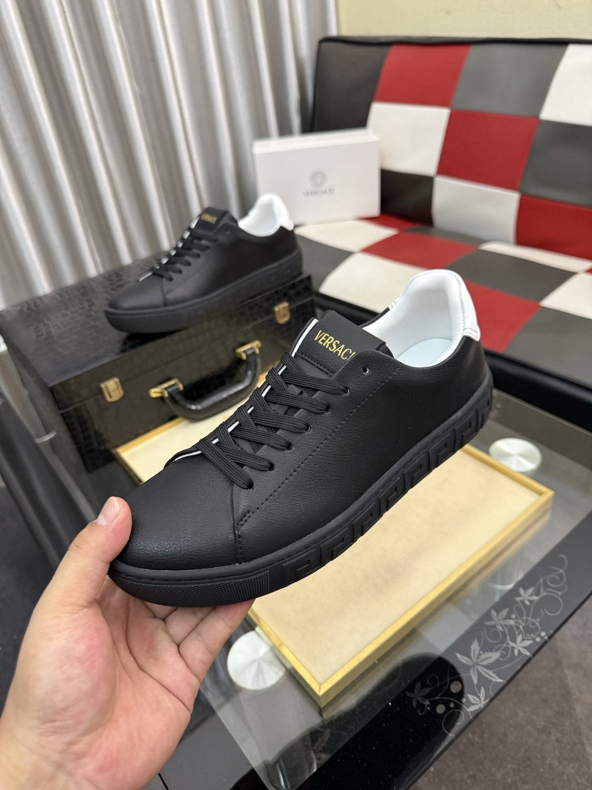 Versace Low-Top Lace-Up Sneakers