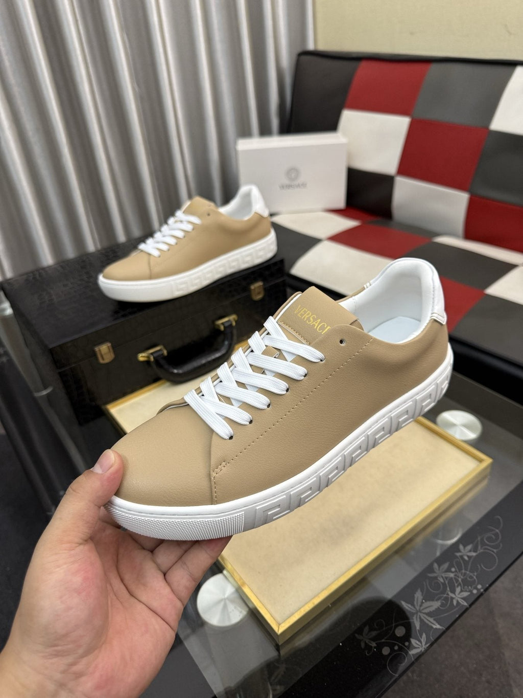 Versace Low-Top Lace-Up Sneakers