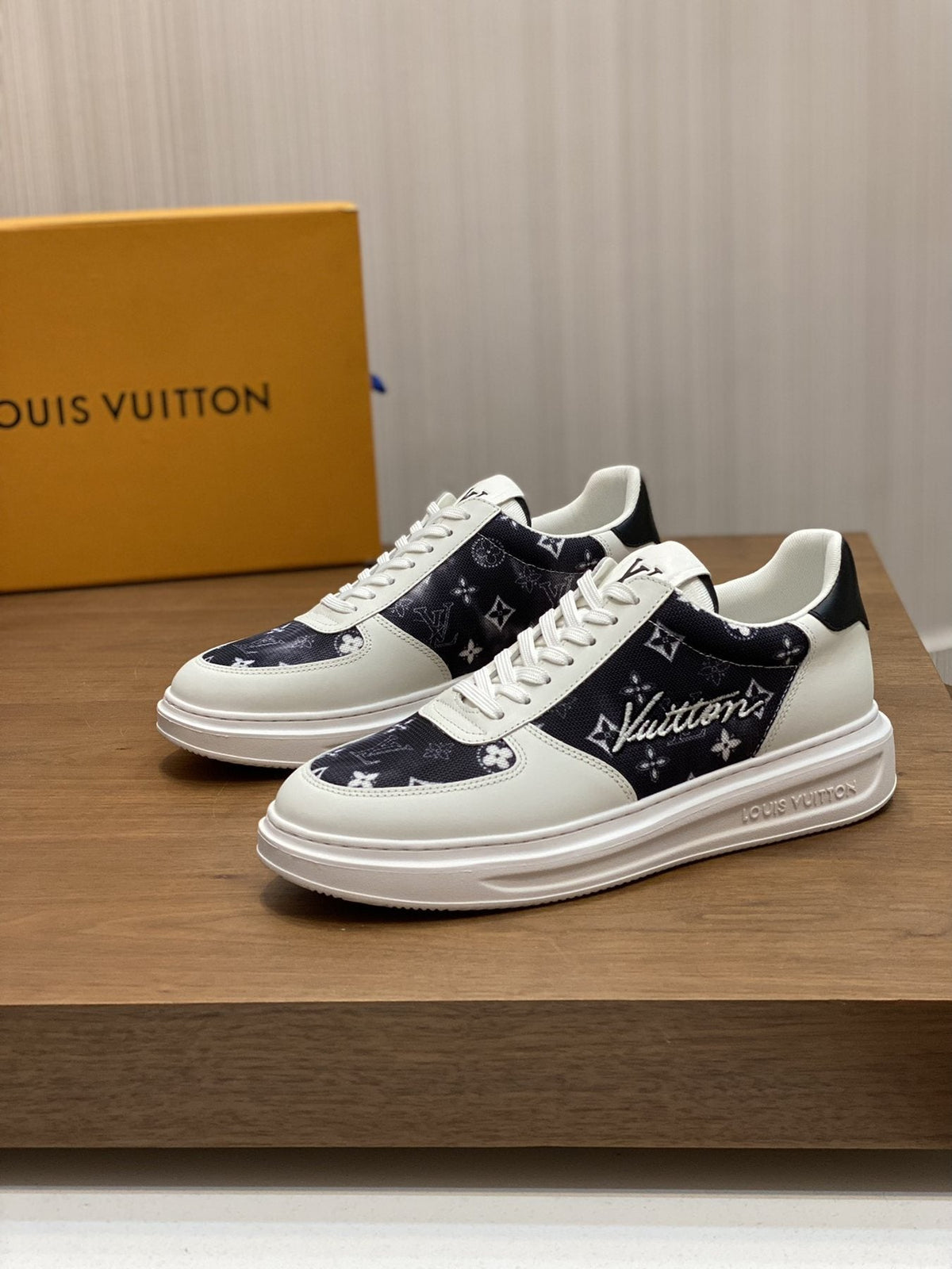 Louis Vuitton Monogram Low-Top Sneakers - White Rubber Sole