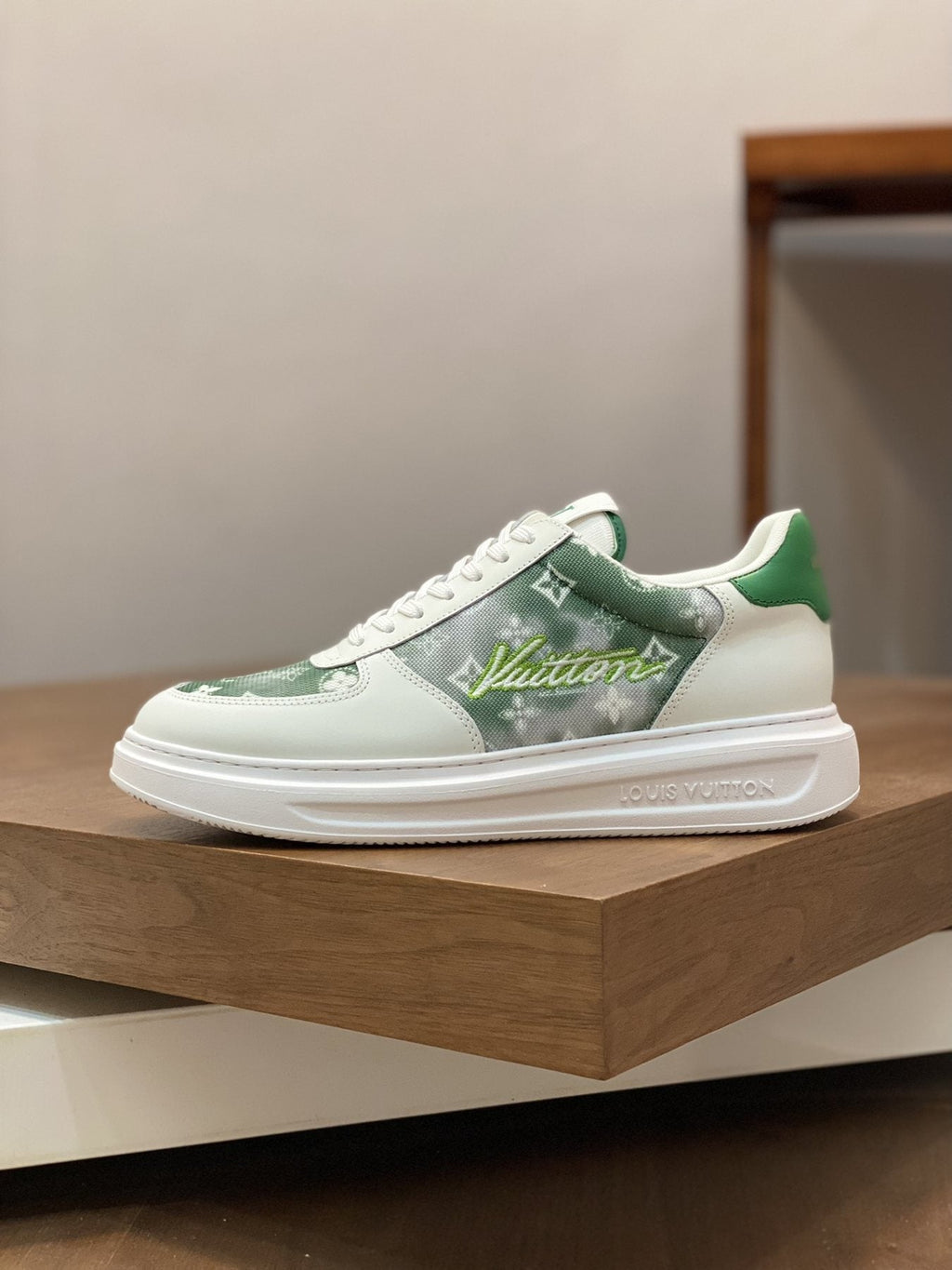 Louis Vuitton Monogram Low-Top Sneakers - White Rubber Sole