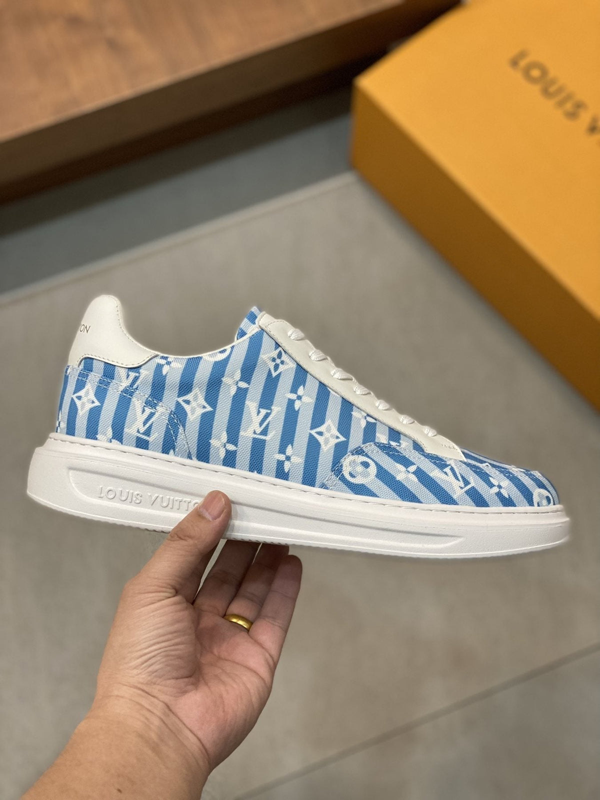 Louis Vuitton Monogram Low-Top Sneakers - White Rubber Sole