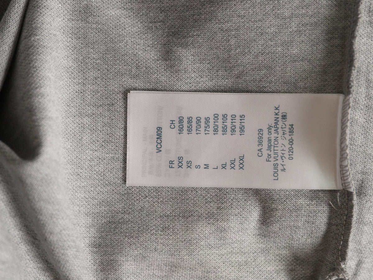 Louis Vuitton Classic Small-Logo Embroidered Polo - Heather Gray