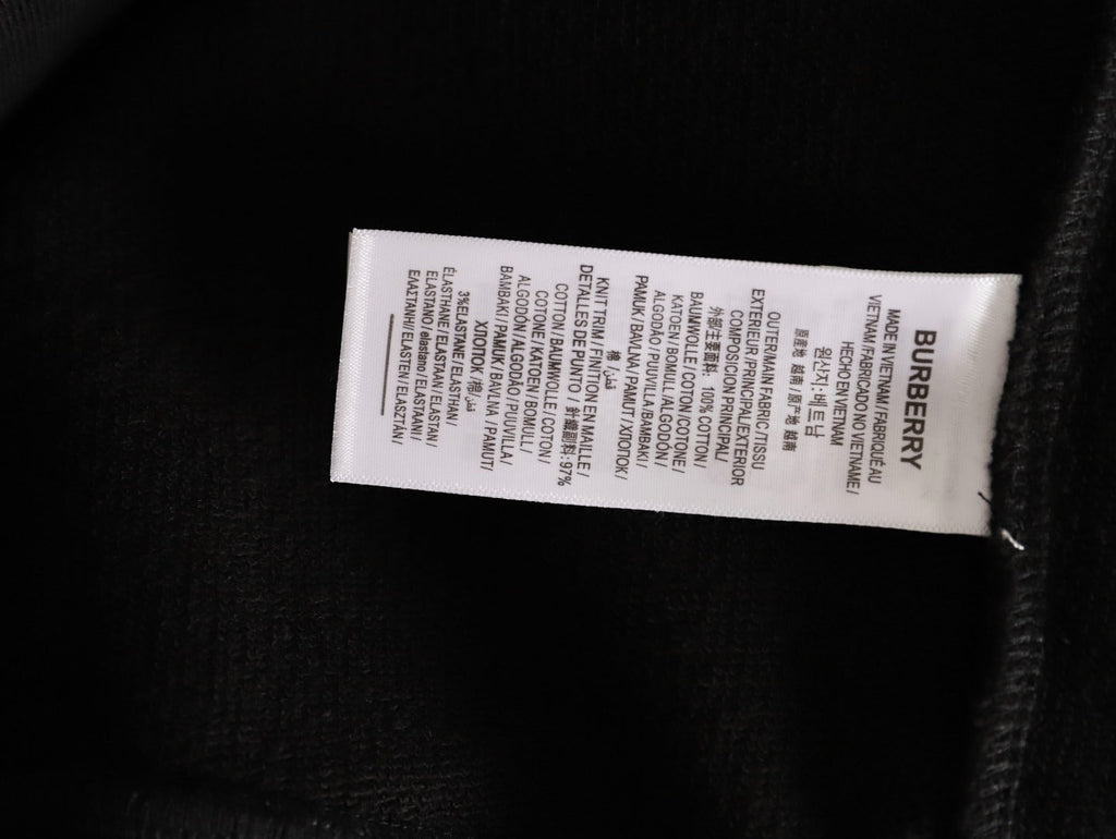 Burberry Check-Trim Crewneck Sweatshirt - Black