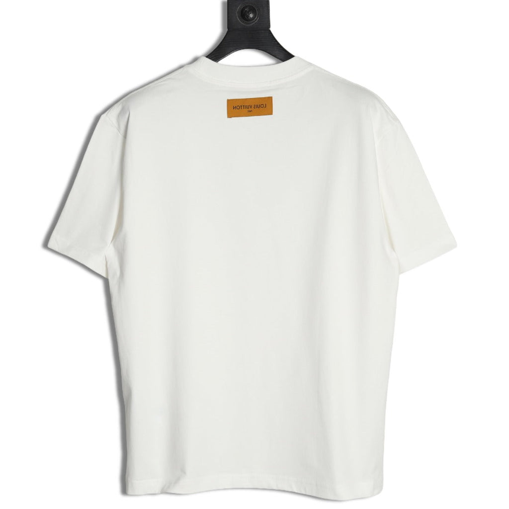Louis Vuitton LV Chest-Lettering Short-Sleeve T-Shirt - Cream